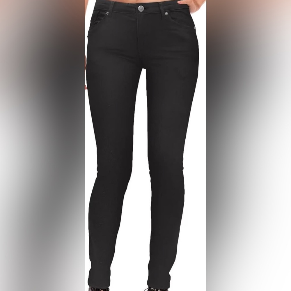 BLUE FAITH SKINNY DENIM JEANS LOW RISE WOMENS STRETCH BLACK SIZE 3/4 LIKE NEW